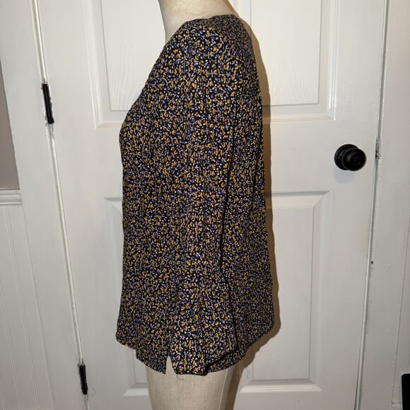 Maeve Anthropooogie 3/4 Sleeve Blouse Size M Print Button Multi Color - Picture 4 of 7